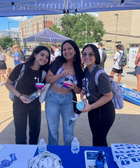 Students eating ice cream