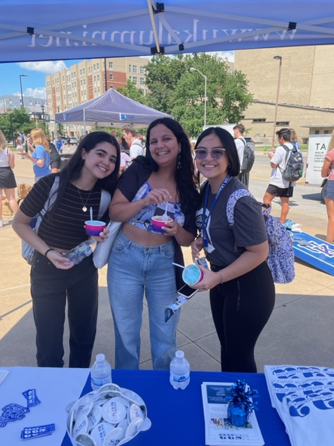 Students eating ice cream